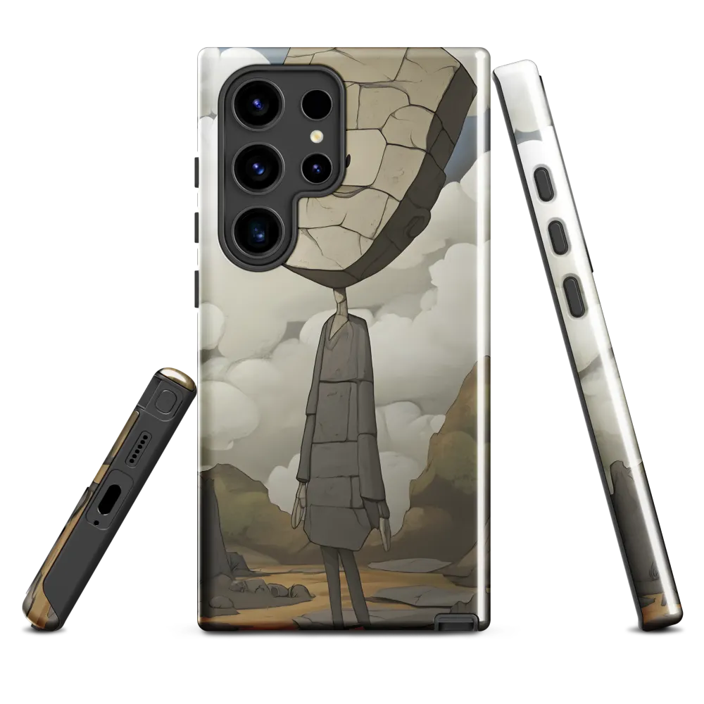 Whimsical Stone Figure in a Rocky Landscape | Phone Case |  S24 Ultra | Tough Case | Glossy