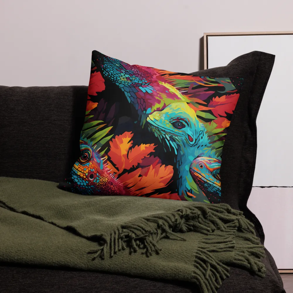 Vibrant Reptilian Harmony | Pillow & Pillow Case | Multiple Sizes