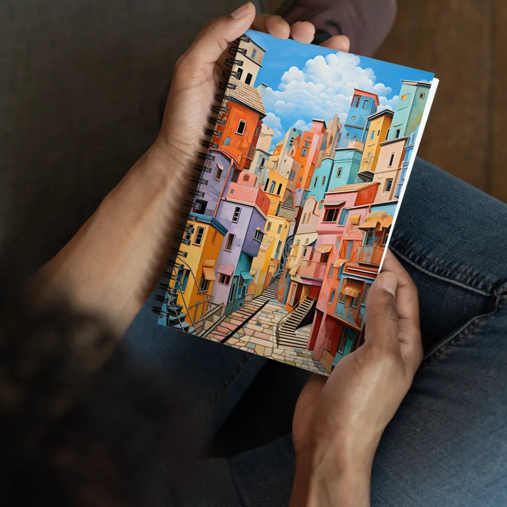 Vibrant Cityscape: A Kaleidoscope of Colors | Spiral Notebook