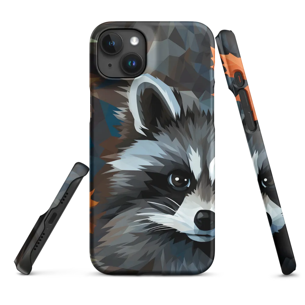 Whispers of Autumn: The Raccoon's Gaze | Phone Case |  15 Plus | Snap Case | Matte