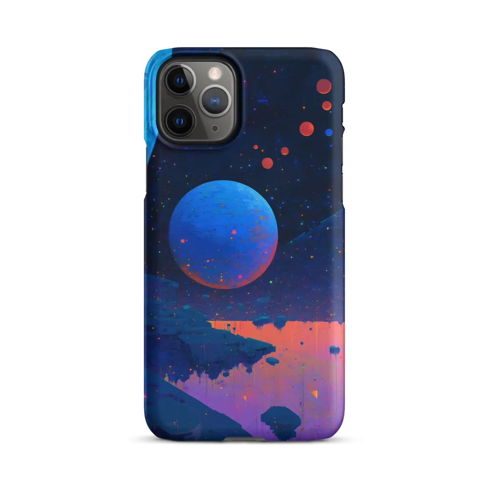 Azure Orbs Above a Magenta Expanse