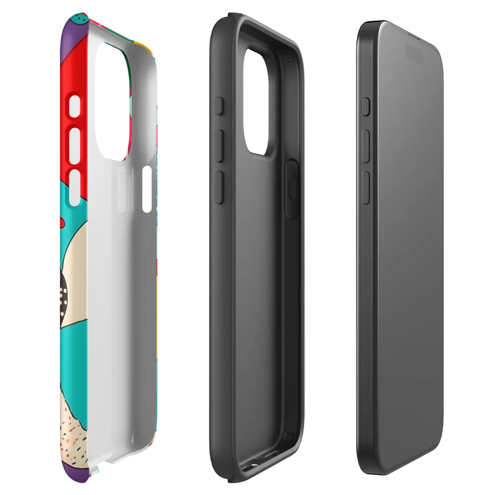 Playful Geometry in Color | Phone Case |  15 Pro Max | Tough Case | Matte