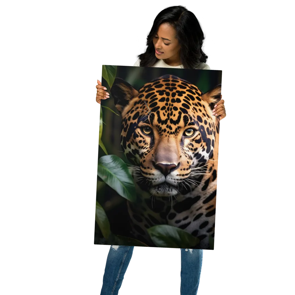 The Intensity of Nature: A Jaguar’s Gaze | Metal Print | 20″×30″
