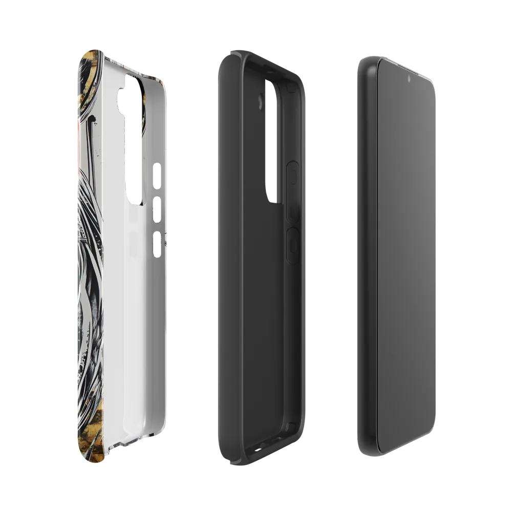 Ethereal Majesty: The Abstract Zebra | Phone Case |  S22 | Tough Case | Glossy