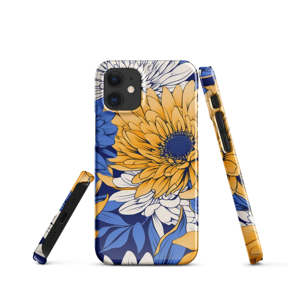 Floral Harmony in Blue and Yellow