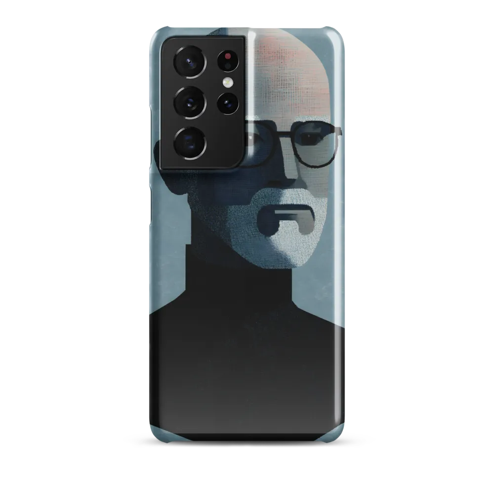 Minimalist Portrait of a Modern Man | Phone Case |  S21 Ultra | Snap Case | Glossy