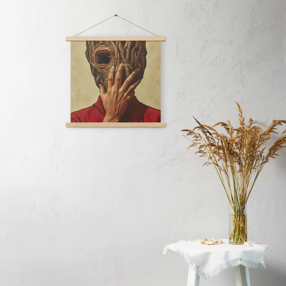 The Mask of Roots | Poster With Oak Wood Hanger | 18″×18″