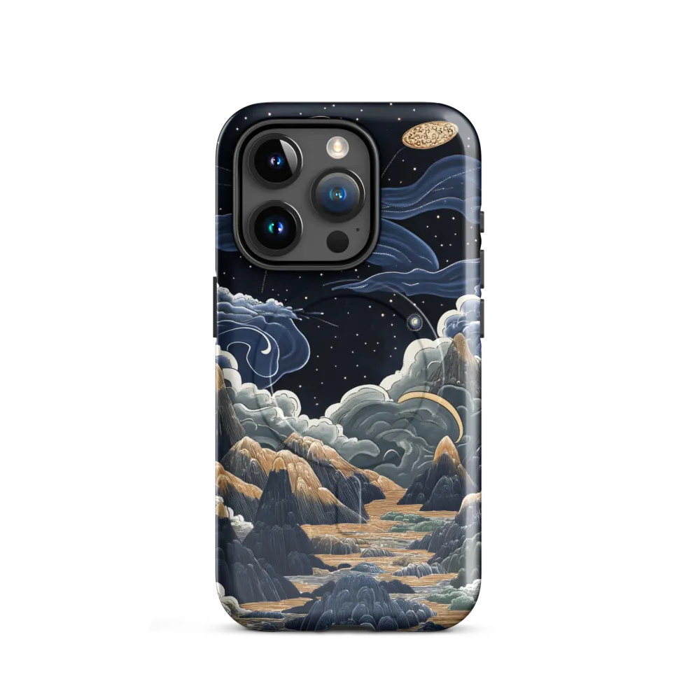 Celestial Harmony: Peaks and Planets | Phone Case |  15 Pro | MagSafe® Tough Case | Glossy