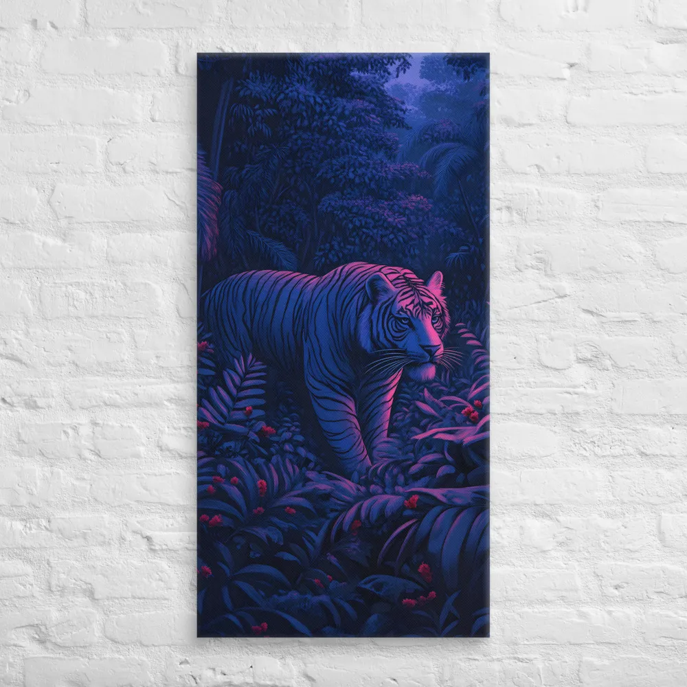 Mystic Prowler: The White Tiger in the Jungle | Canvas | 20″×40″