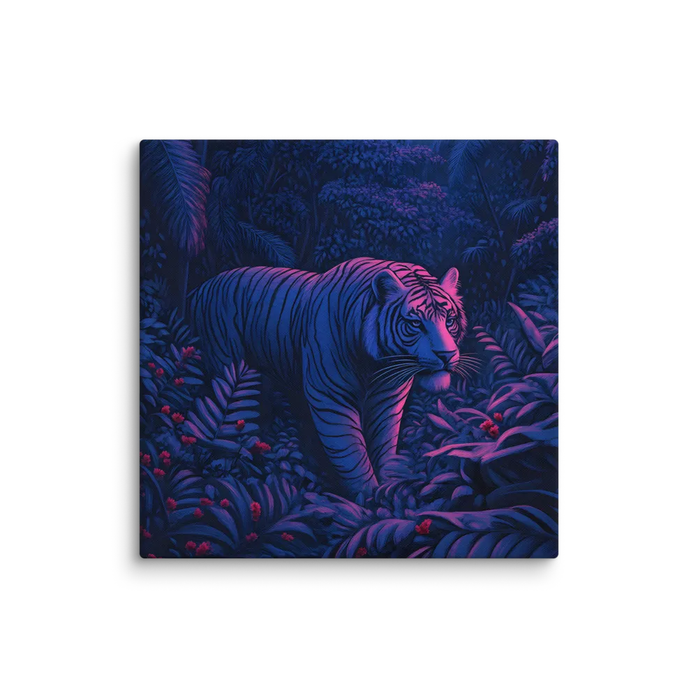 Mystic Prowler: The White Tiger in the Jungle | Canvas | 28″×28″