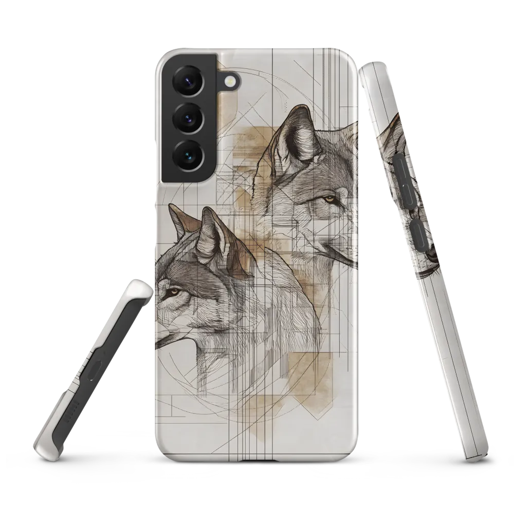 Geometric Harmony: The Essence of Wolves | Phone Case |  S22 Plus | Snap Case | Glossy
