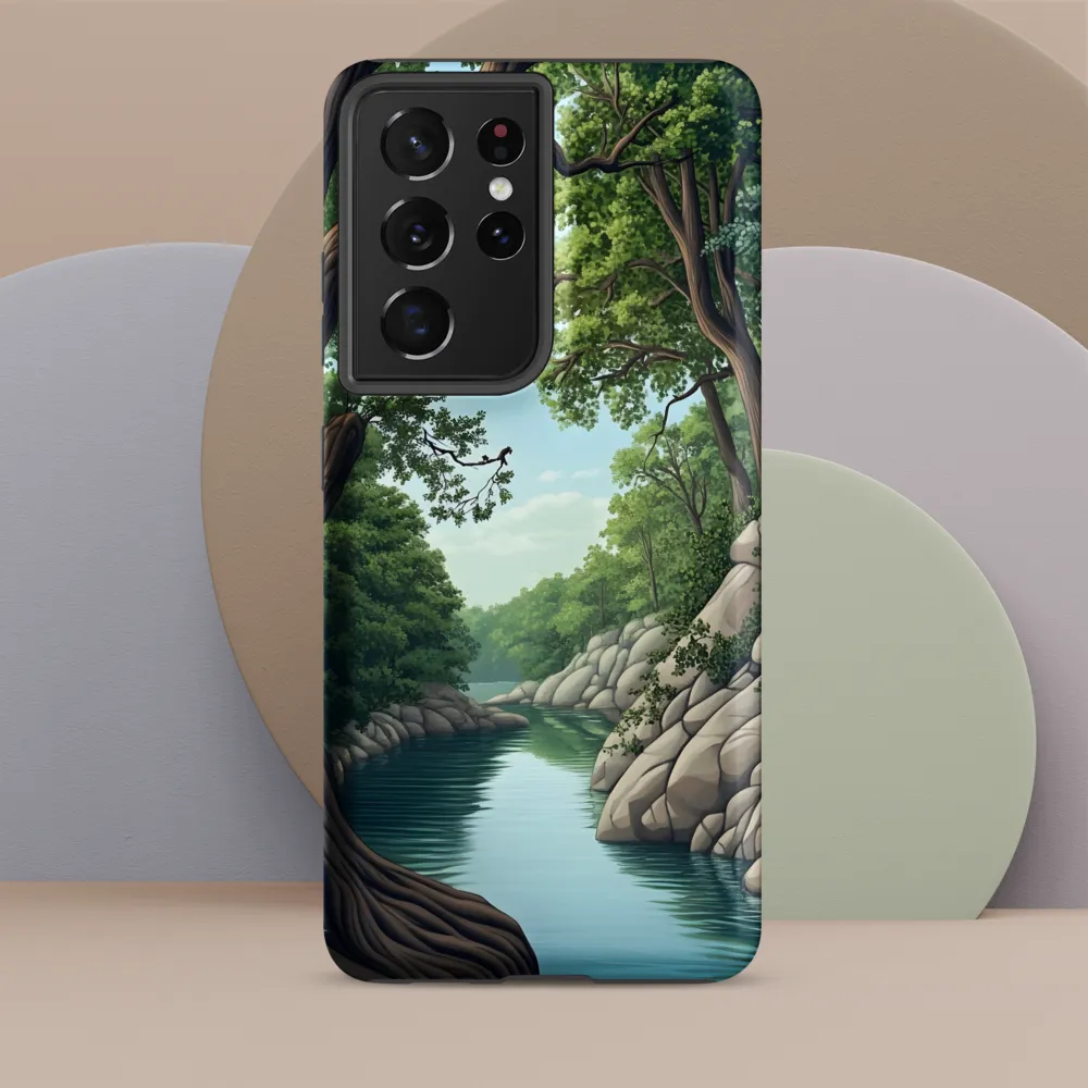 Tranquil Reflections: A Serene River Landscape