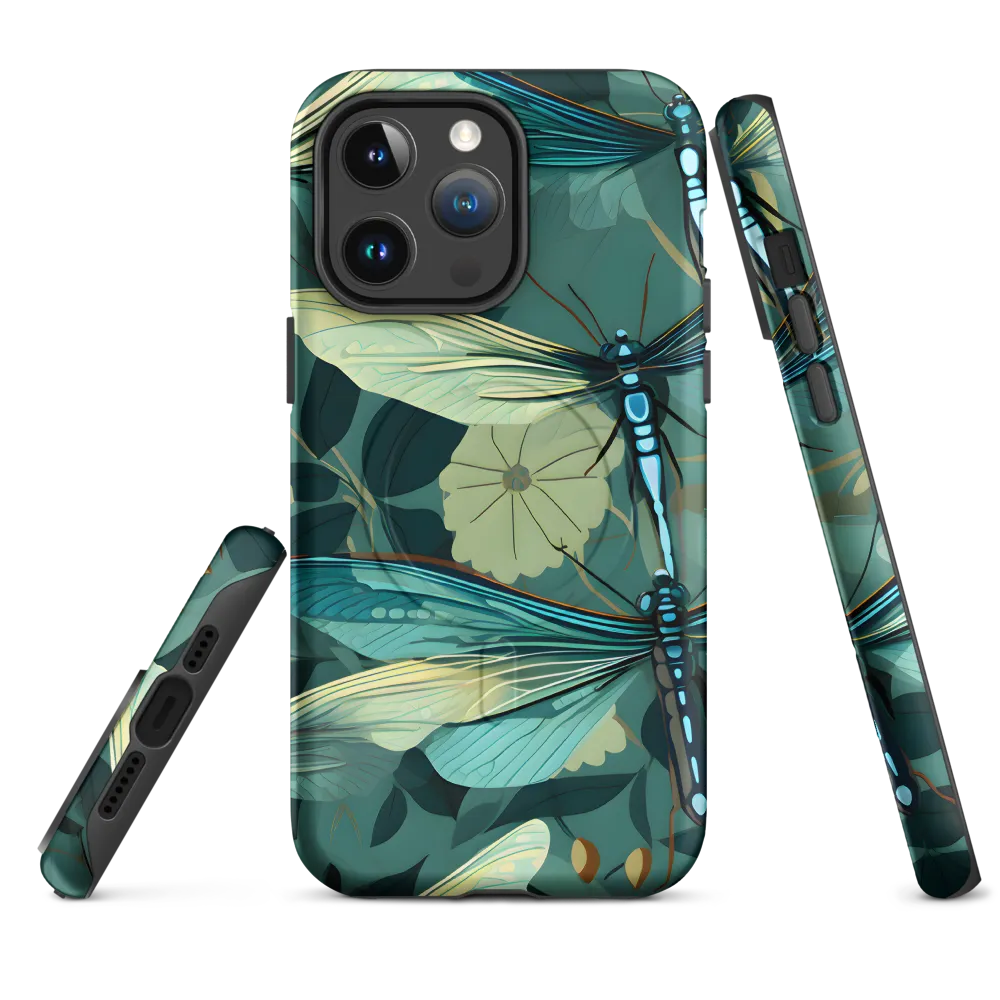 Whispers of Nature: Dragonflies in Harmony | Phone Case |  14 Pro Max | MagSafe® Tough Case | Matte