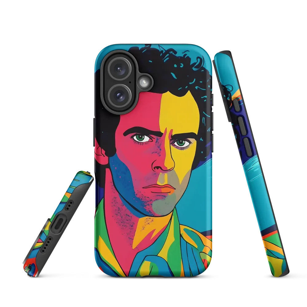 Electric Visage: A Portrait of Vibrance | Phone Case