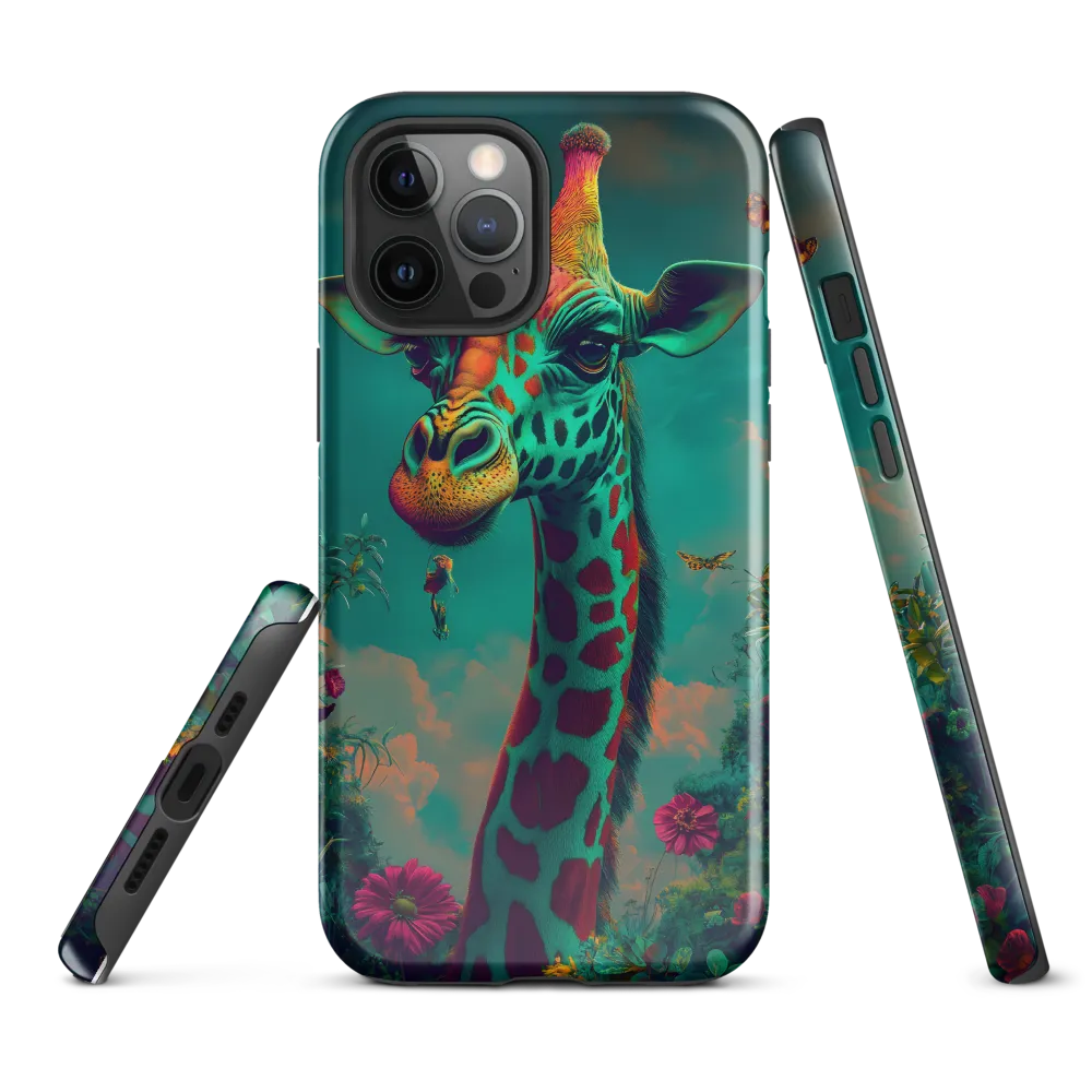 Whimsical Giraffe Among Blossoms | Phone Case |  12 Pro Max | Tough Case | Glossy
