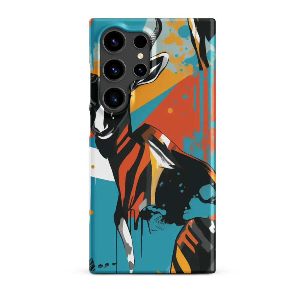 Dynamic Antelope in Vivid Abstract