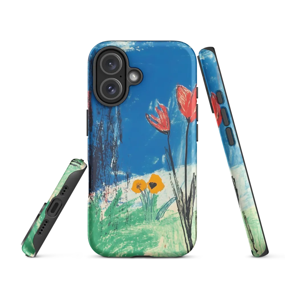 Joyful Blossoms in Blue | Phone Case |  16 | Tough Case | Matte