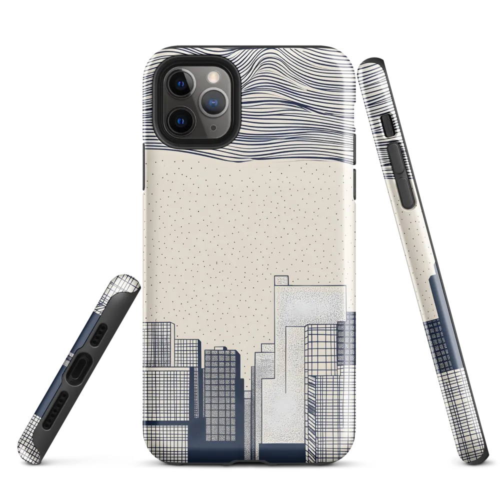 Urban Patterns: A Minimalist Skyline | Phone Case |  11 Pro Max | Tough Case | Glossy