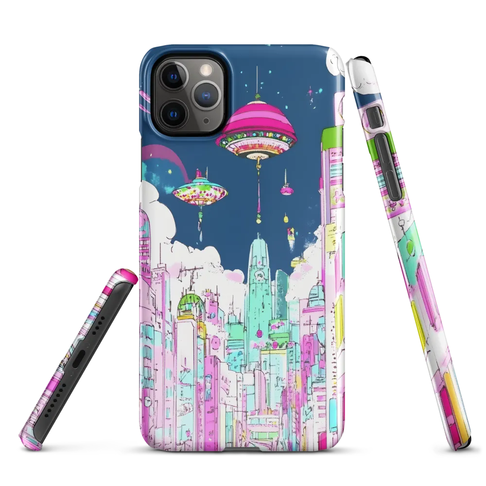 Futuristic Cityscape with Floating Structures | Phone Case |  11 Pro Max | Snap Case | Glossy