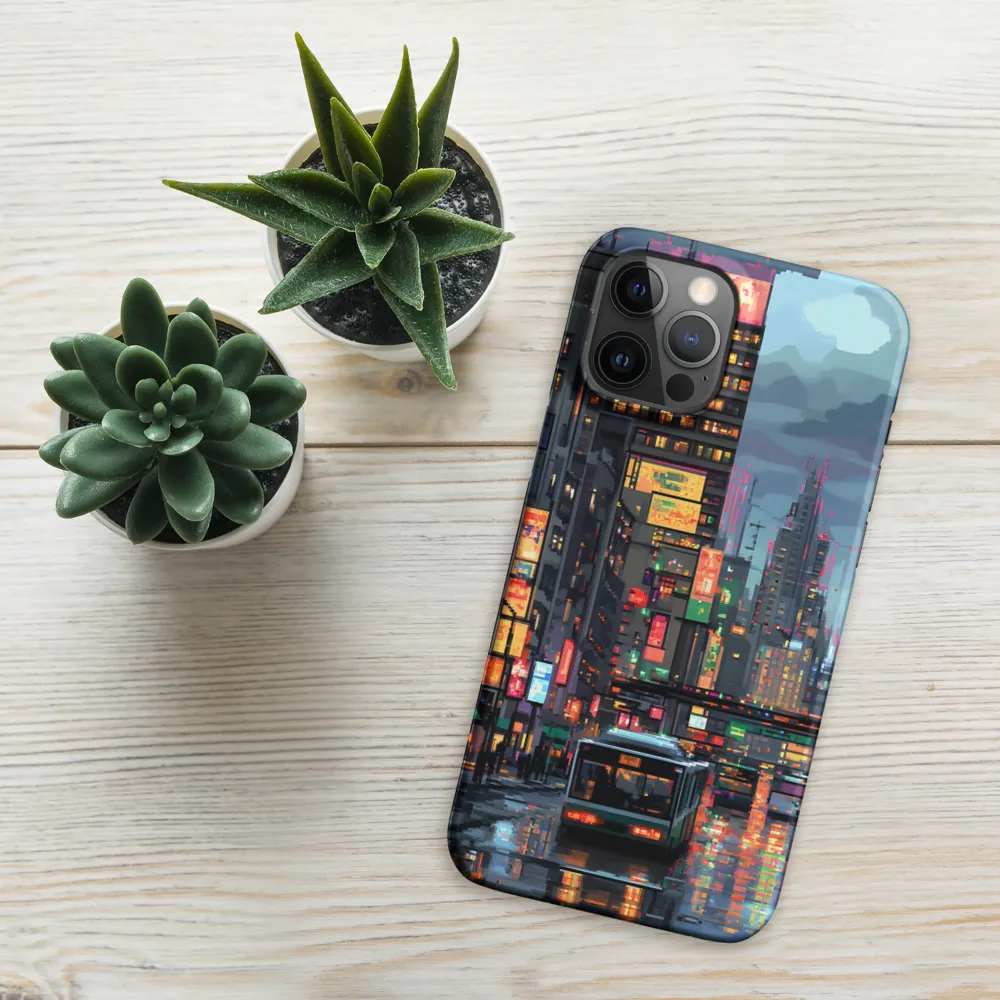 Neon Dreams: A Pixelated Urban Night