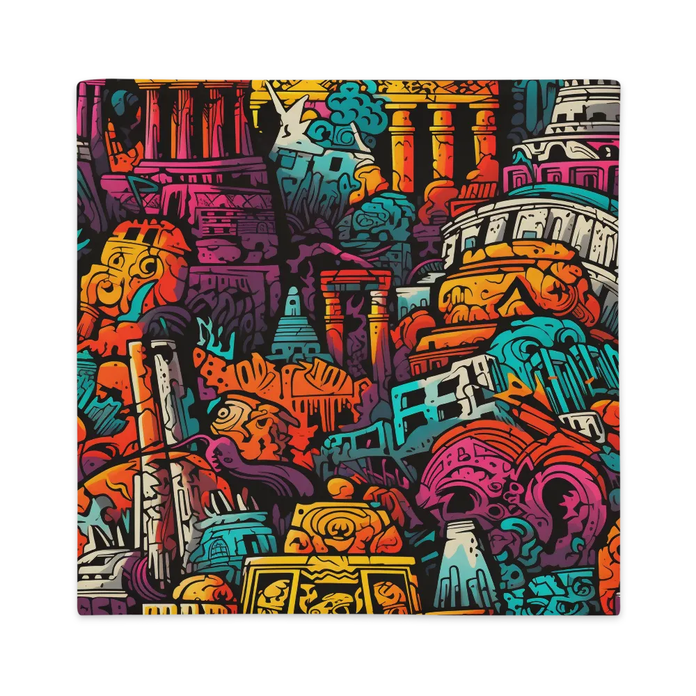 Vibrant Urban Surrealism | Pillow & Pillow Case | Multiple Sizes