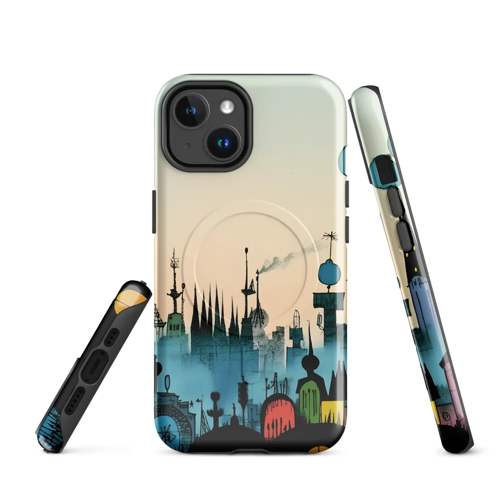 Whimsical Cityscape | Phone Case |  14 | MagSafe® Tough Case | Glossy