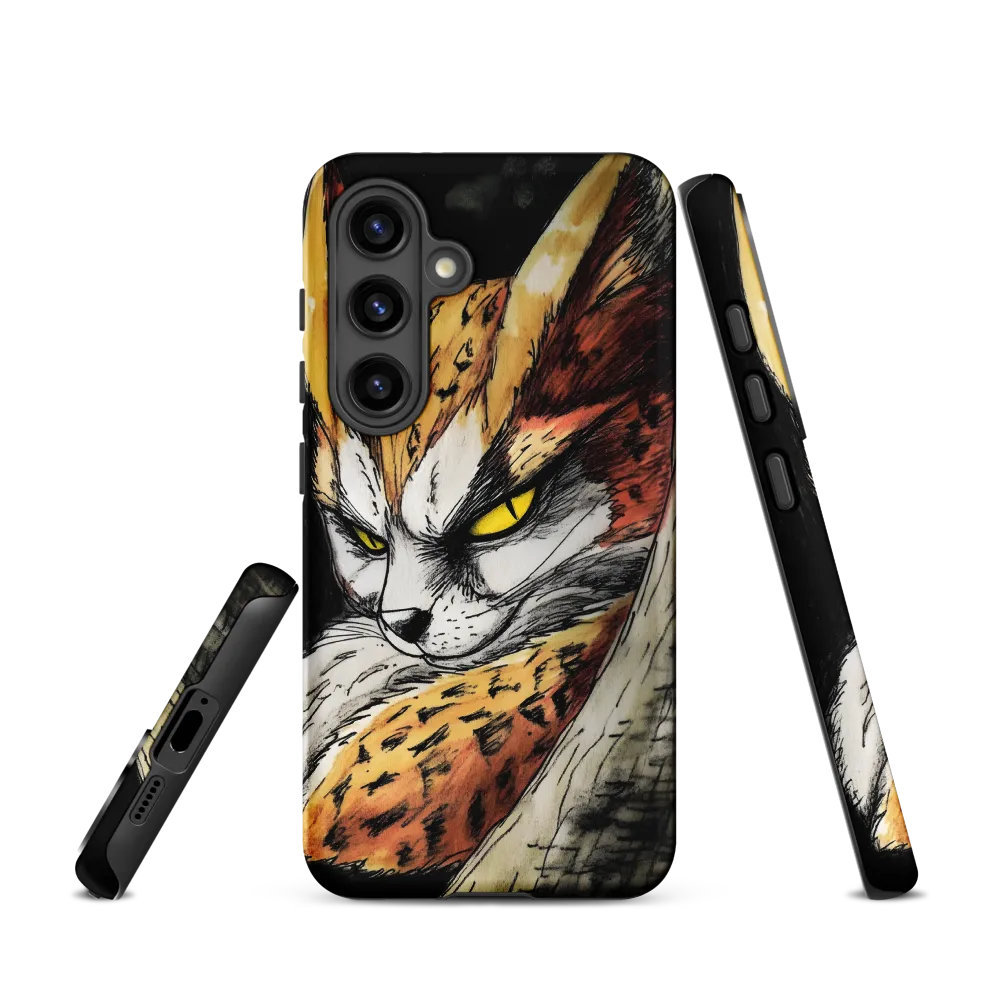 Fierce Gaze of the Wild Cat