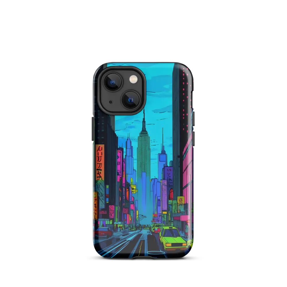Neon Dreams of the City | Phone Case |  13 mini | Tough Case | Glossy