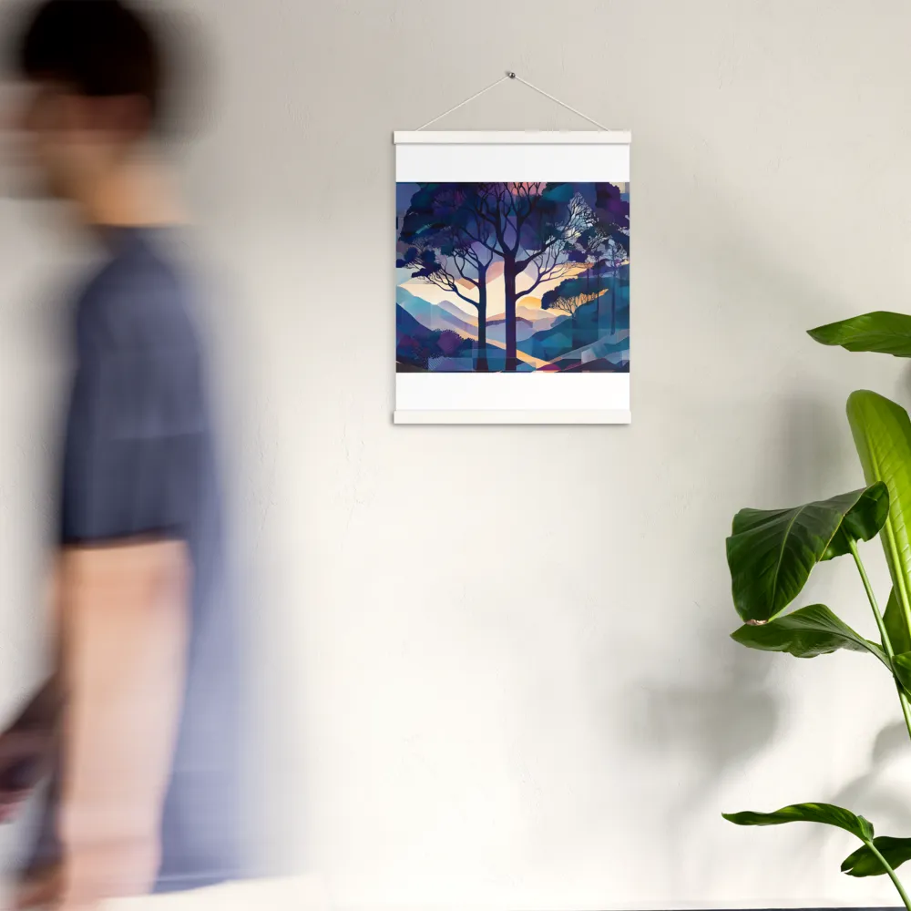 Tranquil Geometry: A Journey Through Color | Poster With White Wood Hanger | 16″×20″