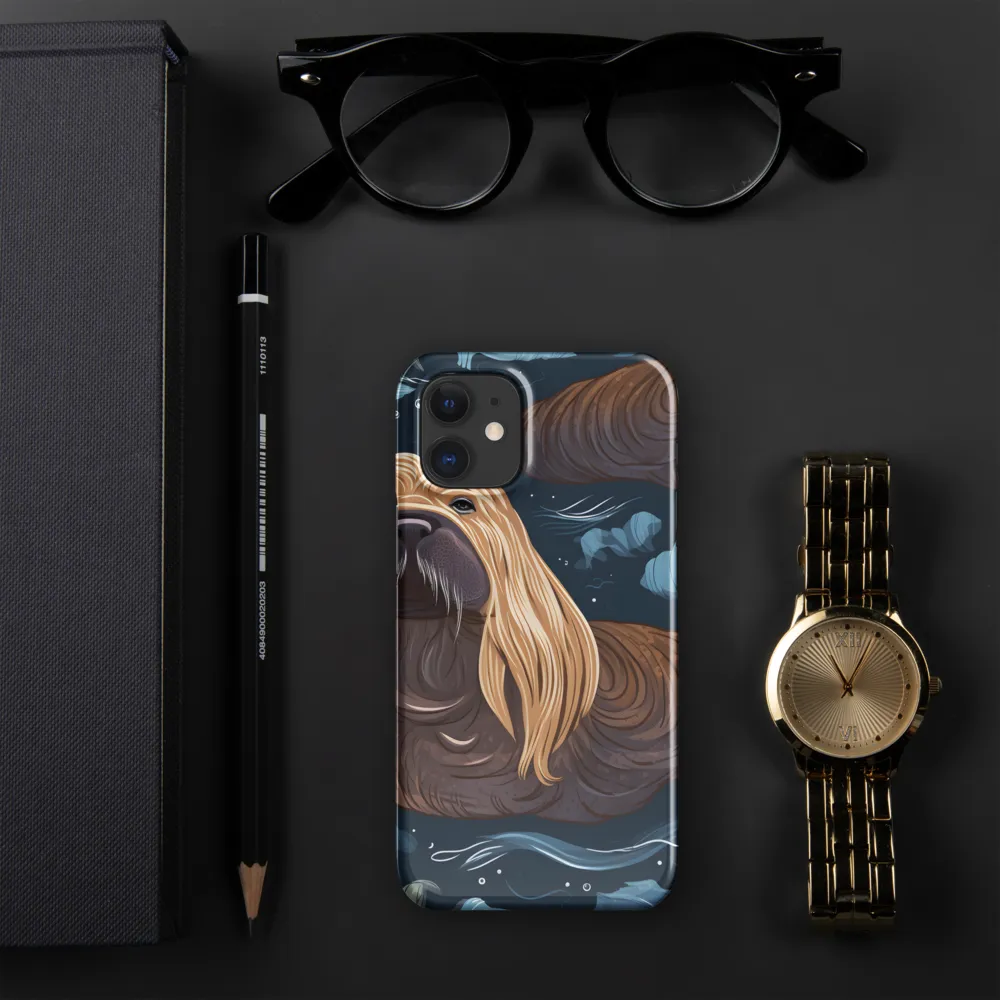 Whimsical Walruses in Deep Blue