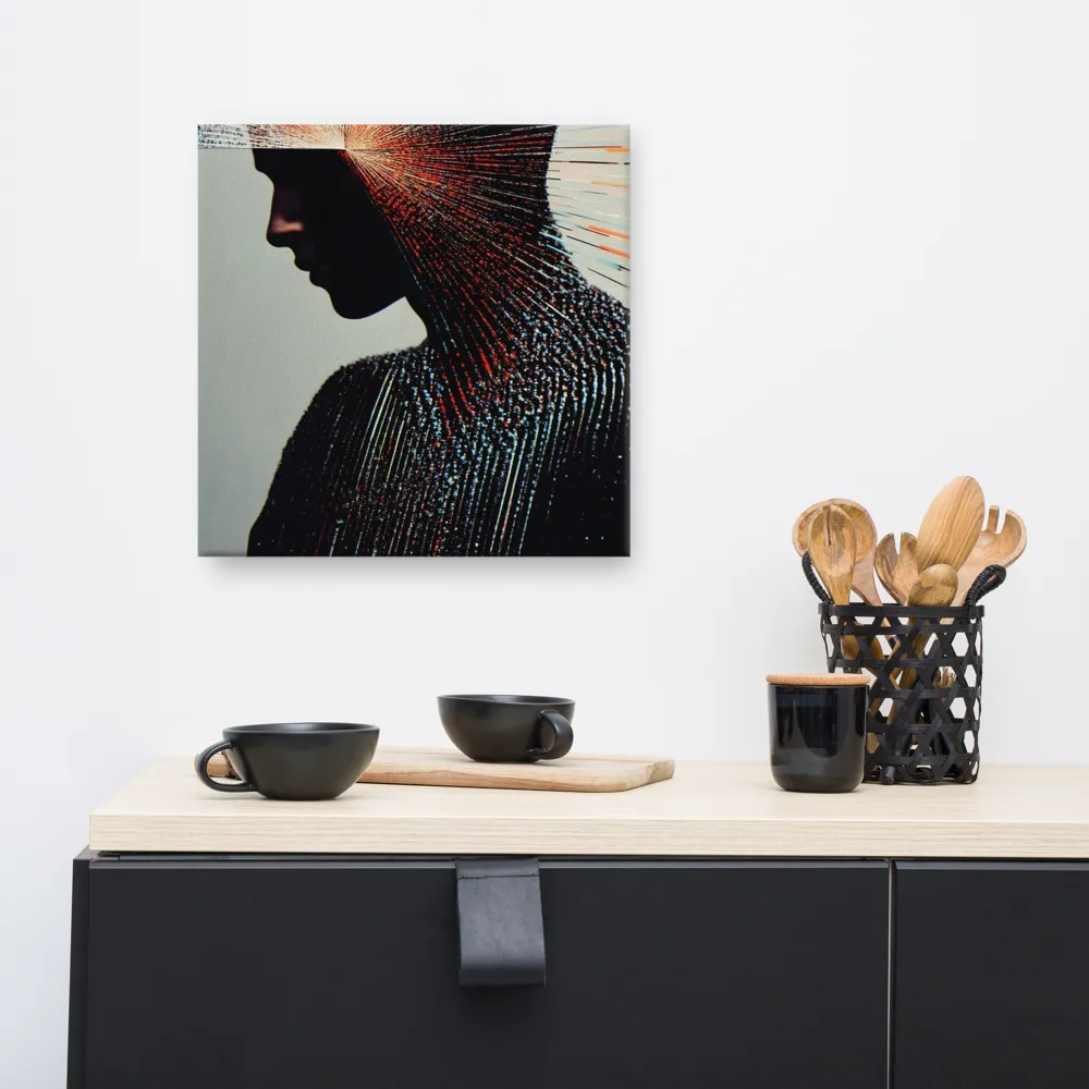 Radiant Reflection: An Abstract Journey of Thought | Canvas | 16″×16″