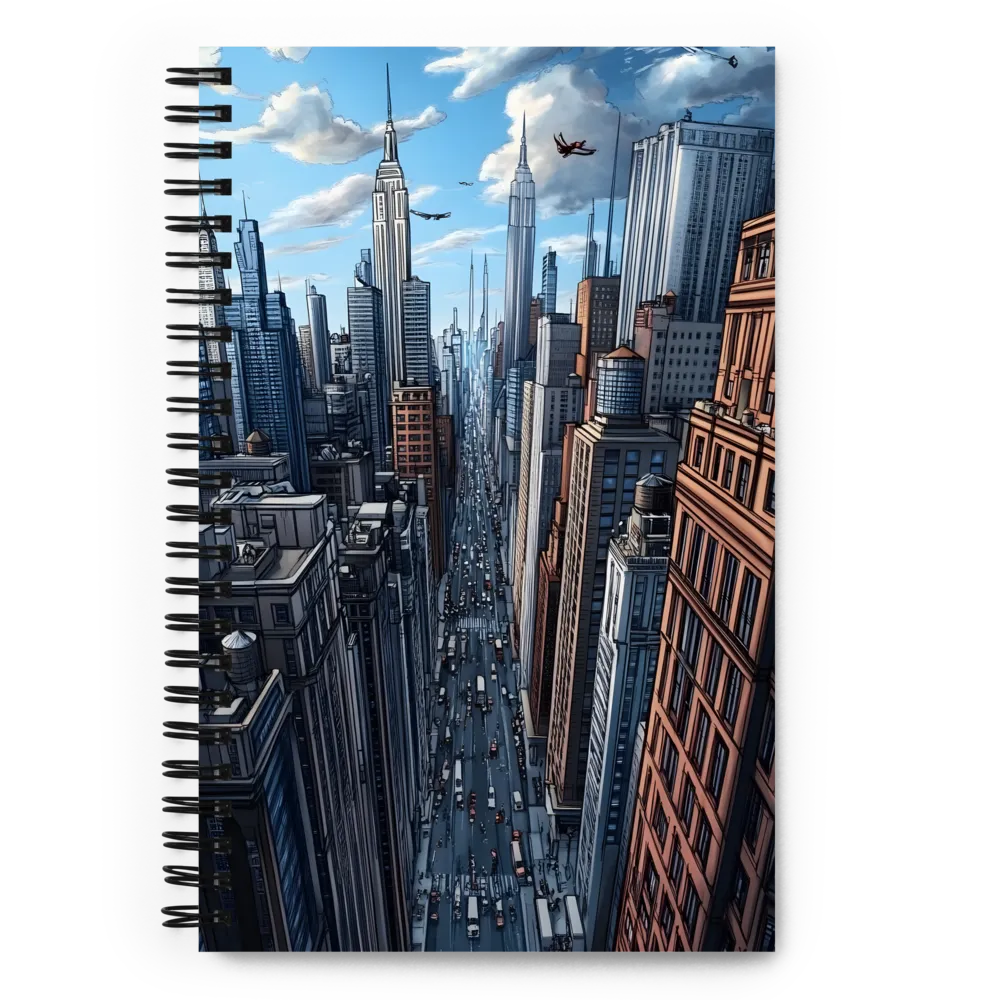 Skyline Symphony: A City in Motion | Spiral Notebook