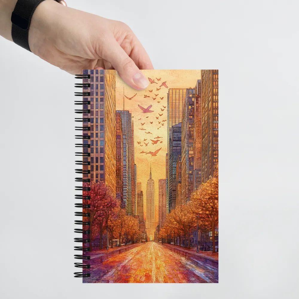 Urban Serenity at Dusk | Spiral Notebook