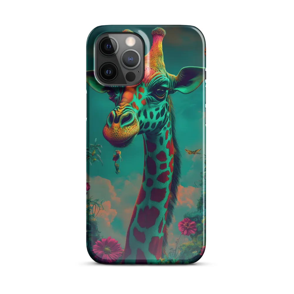 Whimsical Giraffe Among Blossoms