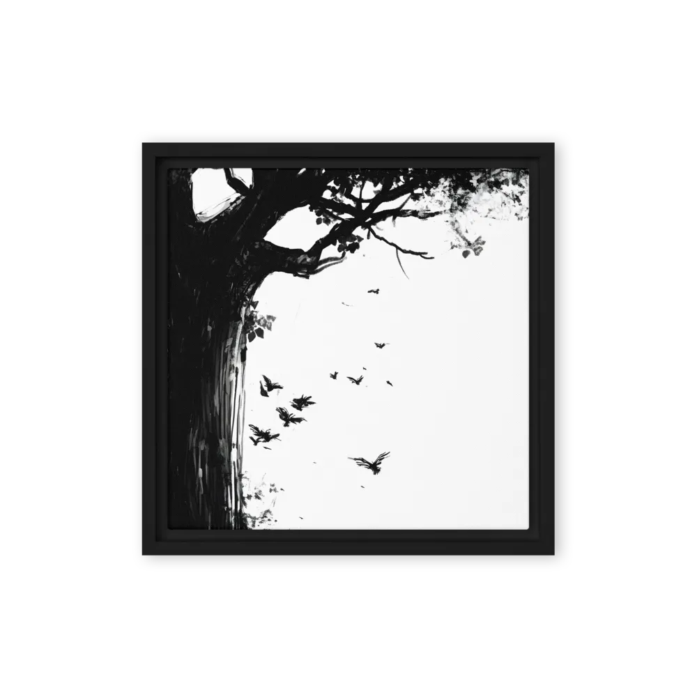 Whispers of Nature | Canvas with Black Frame | 12″×12″