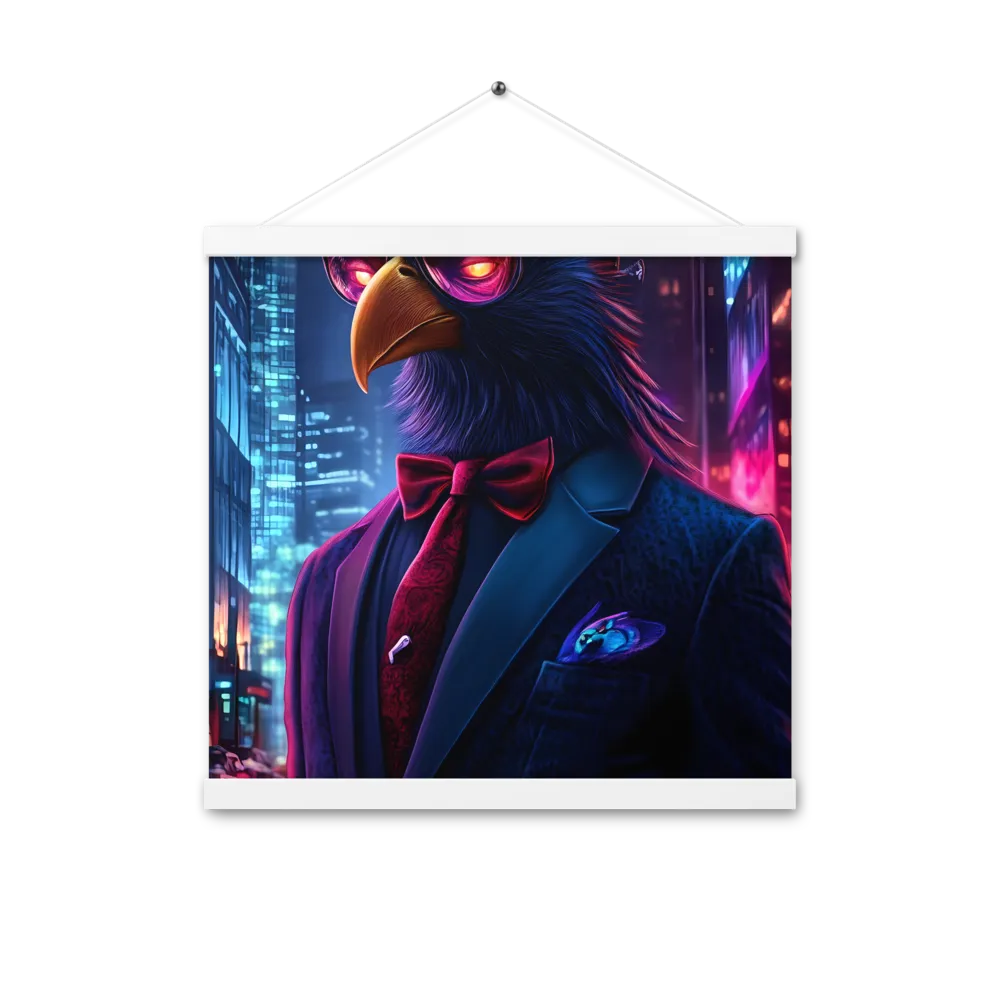 The Dapper Avian | Poster With White Wood Hanger | 16″×16″