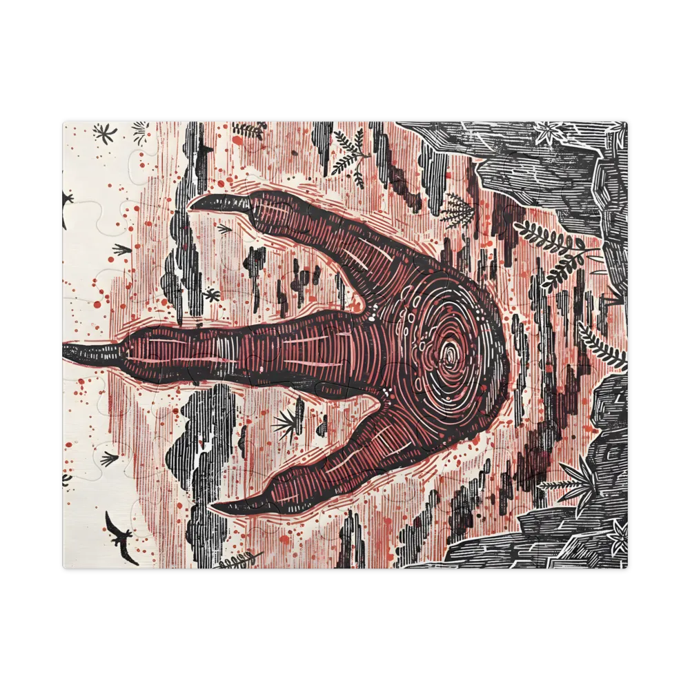 Primordial Footprint 
 Jigsaw Puzzle in Tin Box