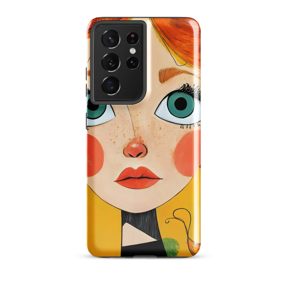 Whimsical Portrait of a Girl | Phone Case |  S21 Ultra | Tough Case | Glossy