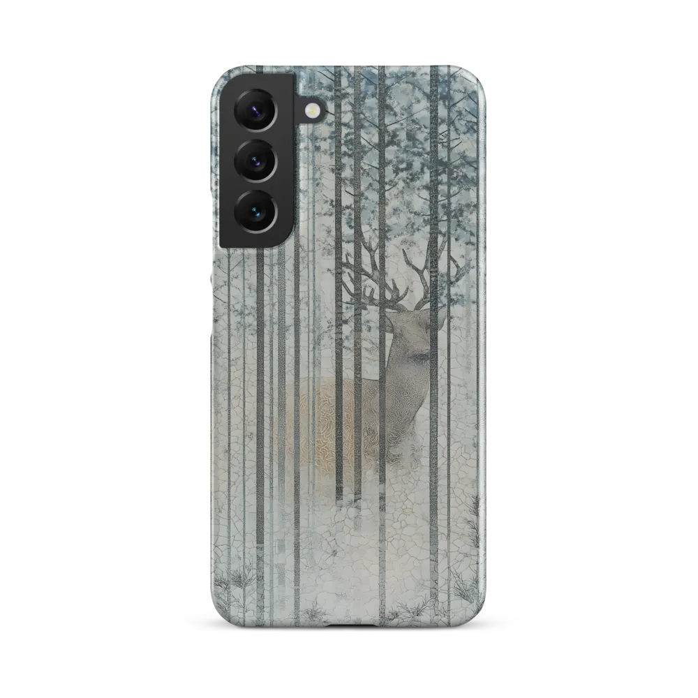 Stag in a Patterned Winter Grove