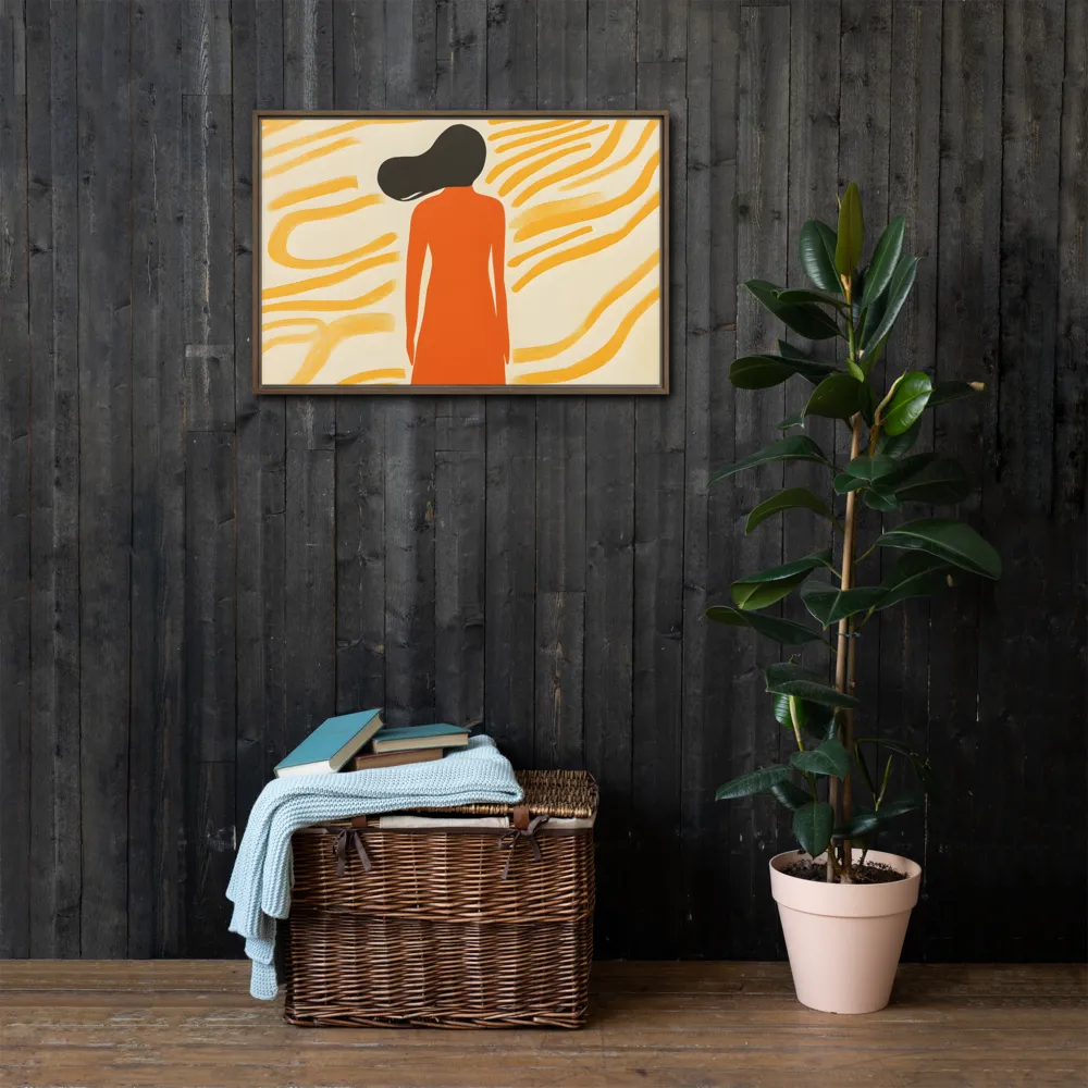 Connection to Serenity | Canvas with Brown Frame | 20″×30″