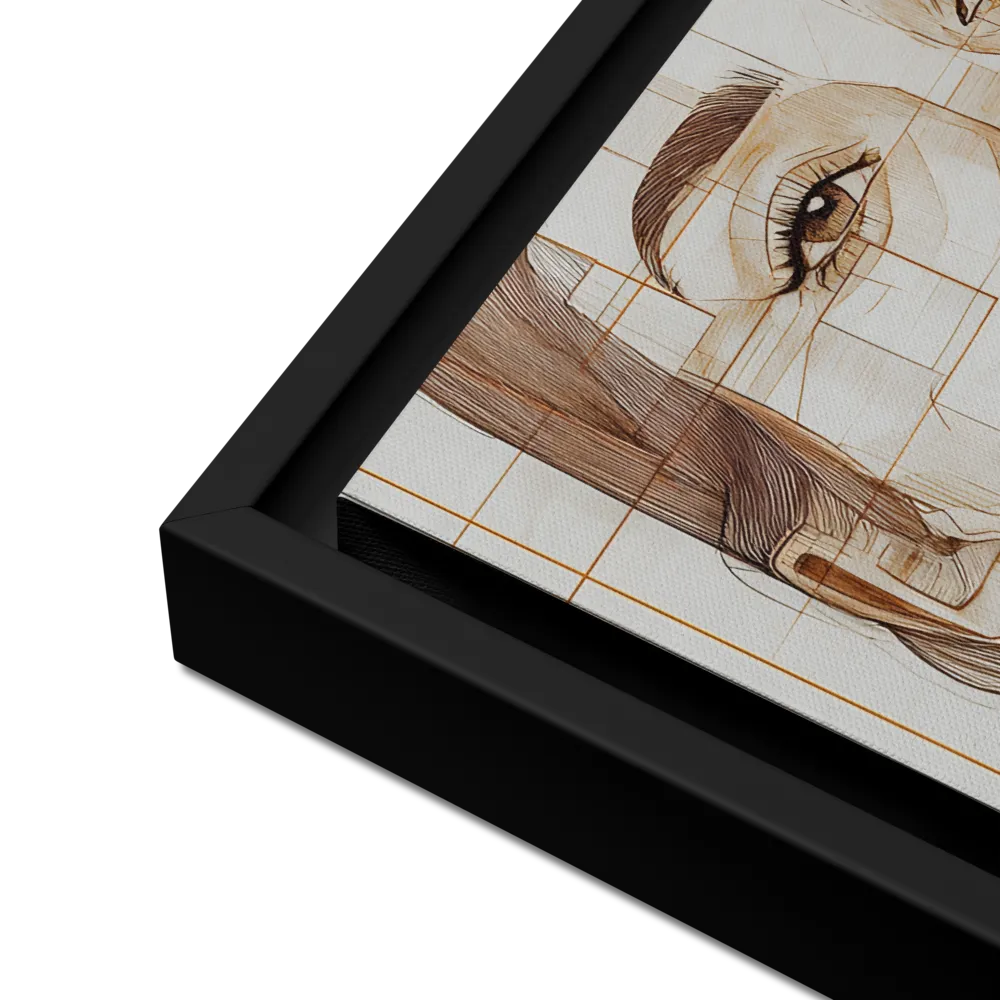 Geometric Serenity: A Minimalist Portrait