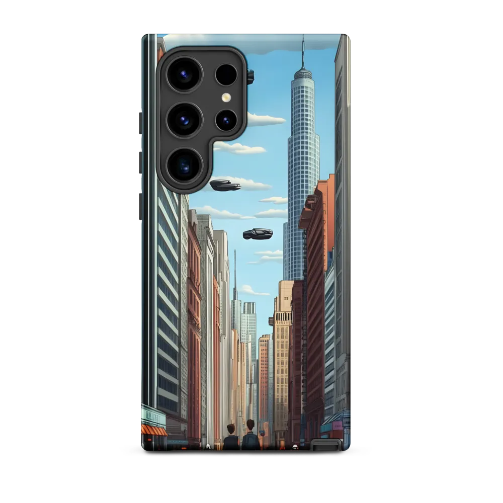 Futuristic Stroll through the Urban Skyline