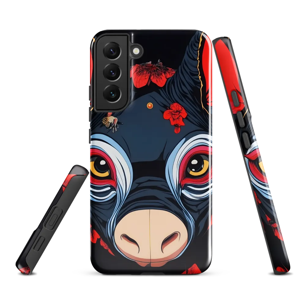 Mystical Bull with Floral Motifs
