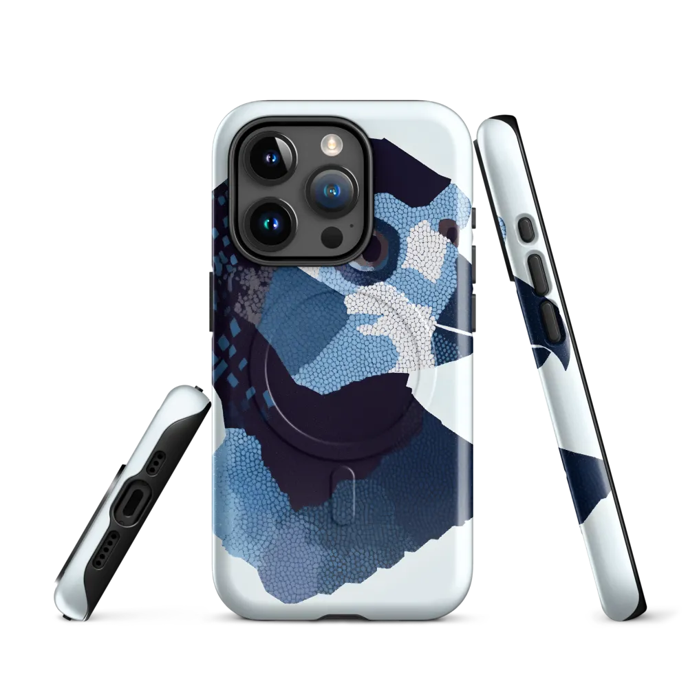 Abstract Avian Portrait in Blue
