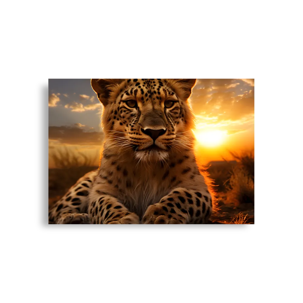 Regal Presence: The Leopard at Sunset