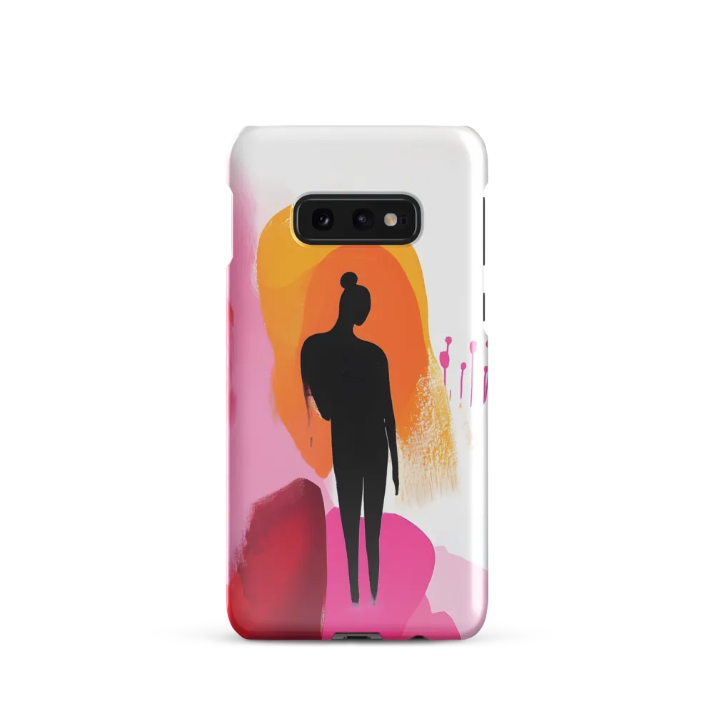 Silhouette in Colorful Abstraction