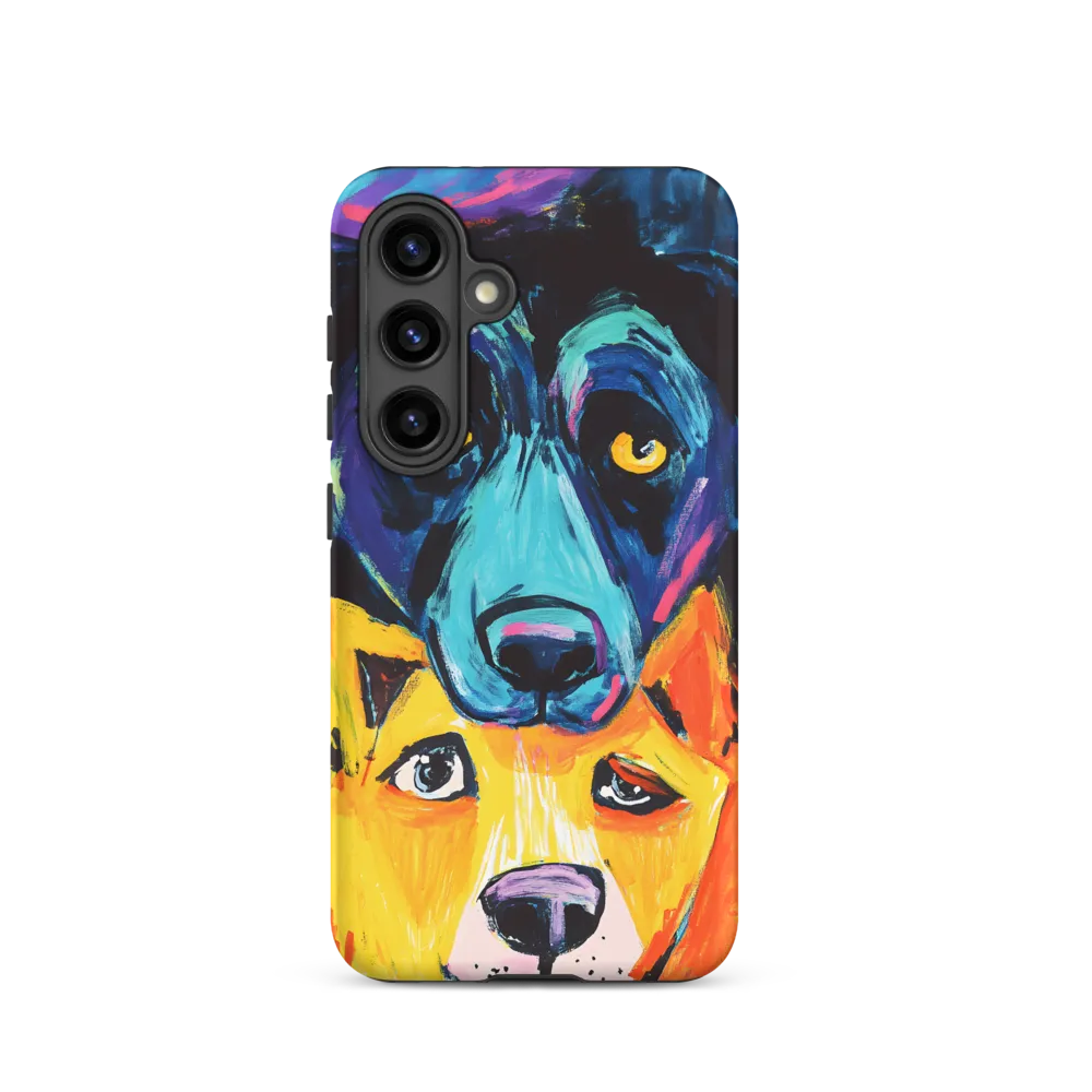Vibrant Companions: An Expression of Canine Spirit | Phone Case |  S24 | Tough Case | Matte