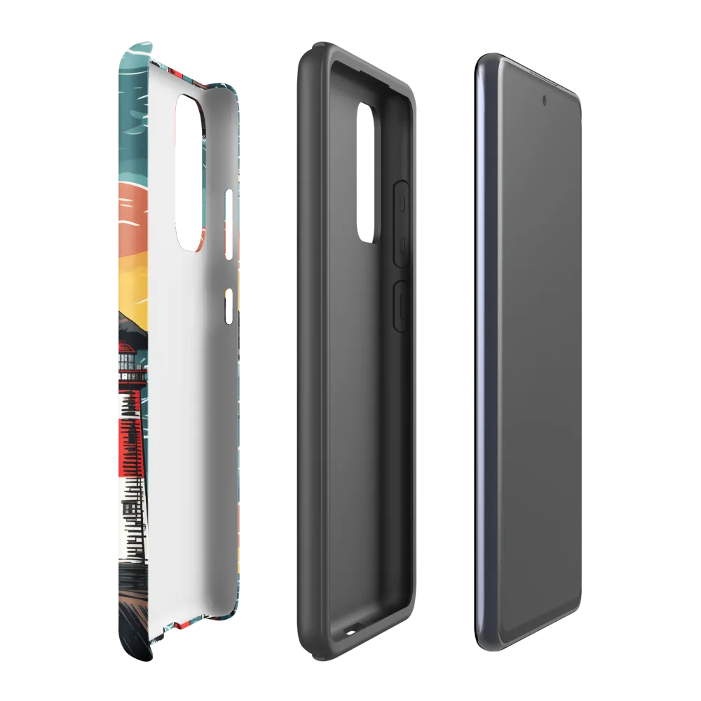 Lighthouses in a Whimsical Ocean | Phone Case |  S20 FE | Tough Case | Matte