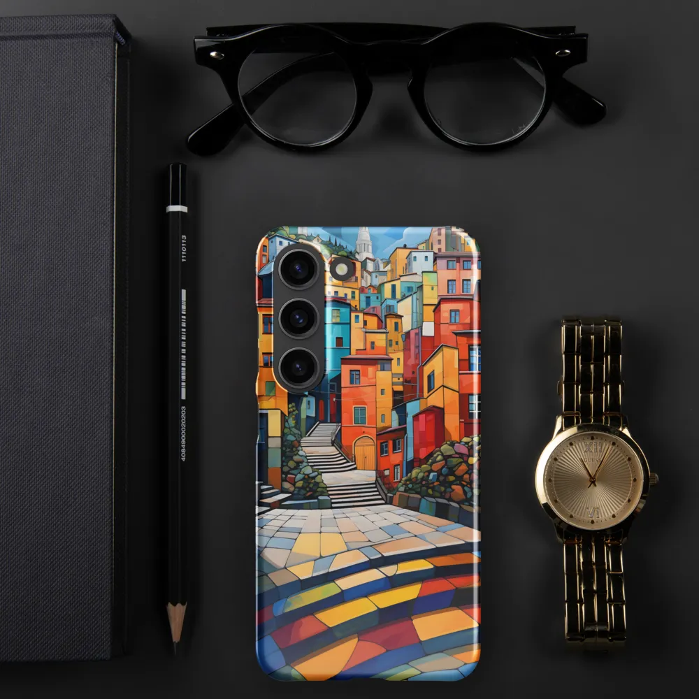 Vibrant Village: A Cubist Journey