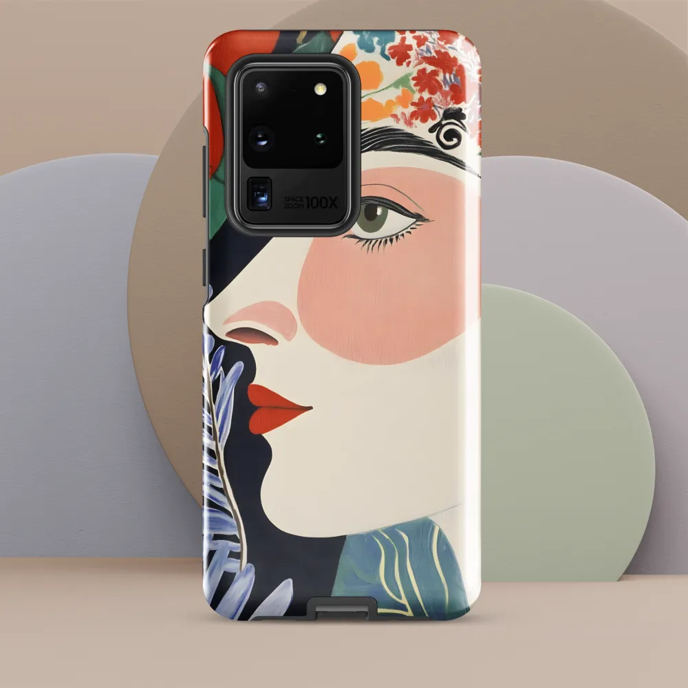 Floral Serenade: A Modern Portrait
